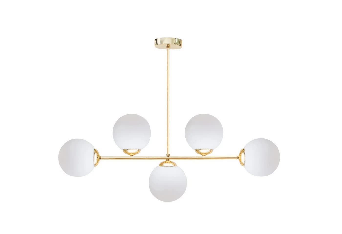 Licht-Erlebnisse Deckenleuchte DEKUT Gold Weiß Glas Metall Modern - Bild 2