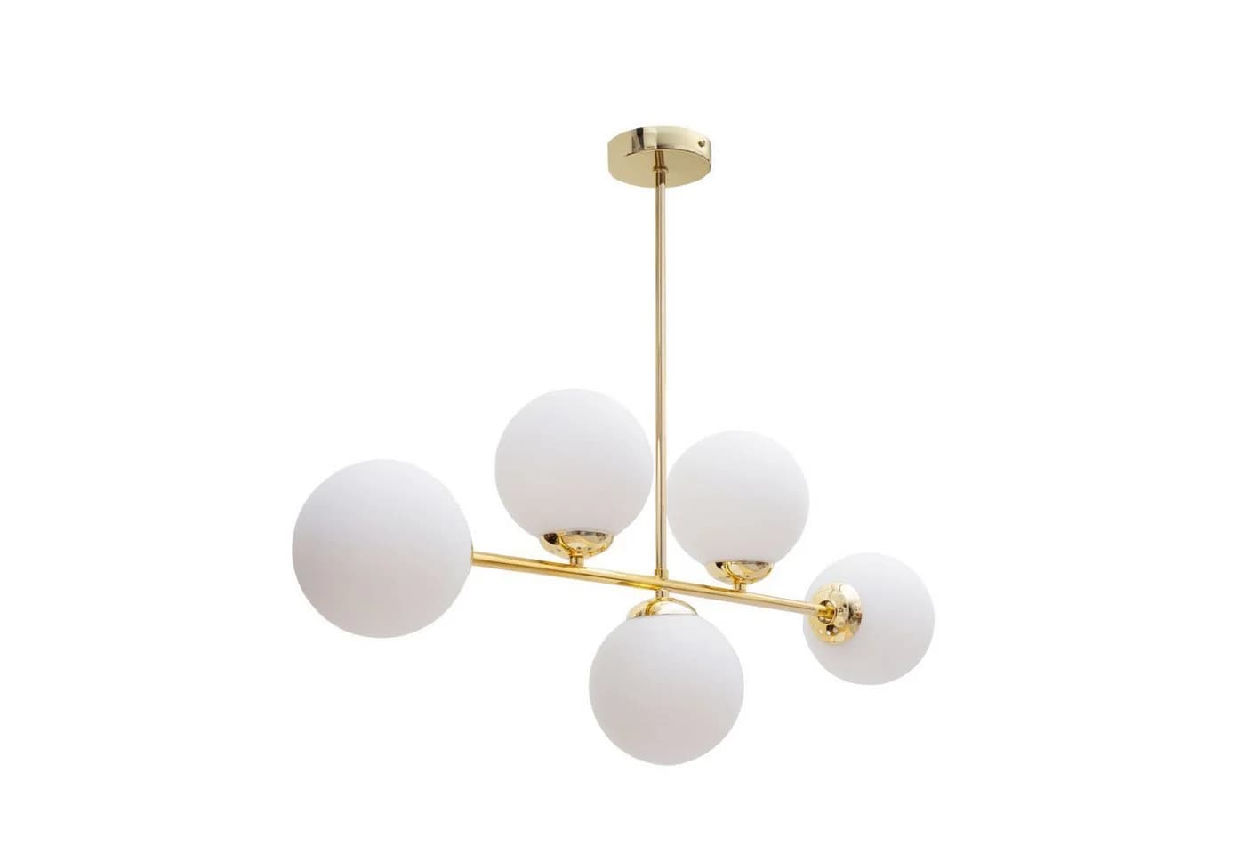 Licht-Erlebnisse Deckenleuchte DEKUT Gold Weiß Glas Metall Modern - Bild 3