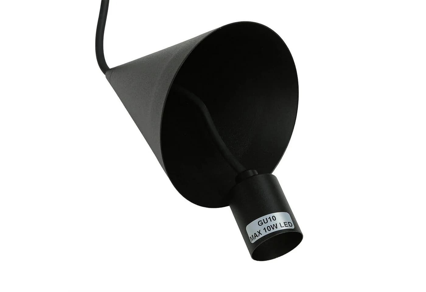 Licht-Erlebnisse Pendelleuchte ZAGON Schwarz Metall GU10 - Bild 5