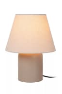 Licht-Erlebnisse Tischleuchte ORYNE Beige Keramik Stoff Modern Bild 1