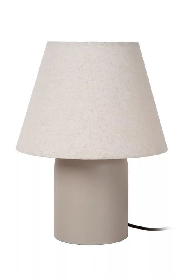 Licht-Erlebnisse Tischleuchte ORYNE Beige Keramik Stoff Modern - Bild 2