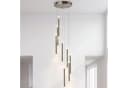 Licht-Erlebnisse Pendelleuchte NICOLE LED Warmweiß Nickel Metall Bild 1