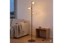 UMERA Stehlampe 3-flammig Rauchglas Metall Braun Cognac Bild 1