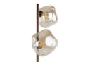 UMERA Stehlampe 3-flammig Rauchglas Metall Braun Cognac Bild 4