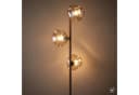 UMERA Stehlampe 3-flammig Rauchglas Metall Braun Cognac Bild 5