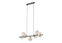 Licht-Erlebnisse Pendelleuchte UMERA Rauchglas Metall G9 Braun Cognac Modern Bild 2