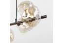 Licht-Erlebnisse Pendelleuchte UMERA Rauchglas Metall G9 Braun Cognac Modern Bild 5