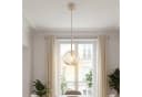 Licht-Erlebnisse Pendelleuchte UMERA Beige/Cognac Modern Bild 1