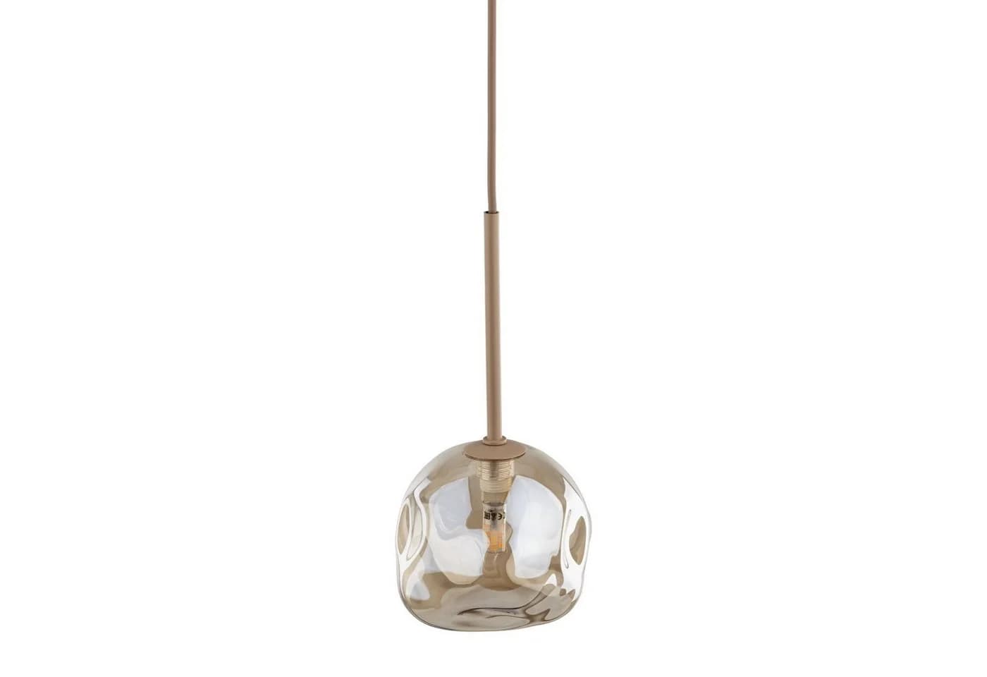 Licht-Erlebnisse Pendelleuchte UMERA Beige/Cognac Modern - Bild 4
