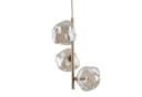 Licht-Erlebnisse Pendelleuchte UMERA 3-flammig Metall Rauchglas Beige Cognac Bild 3