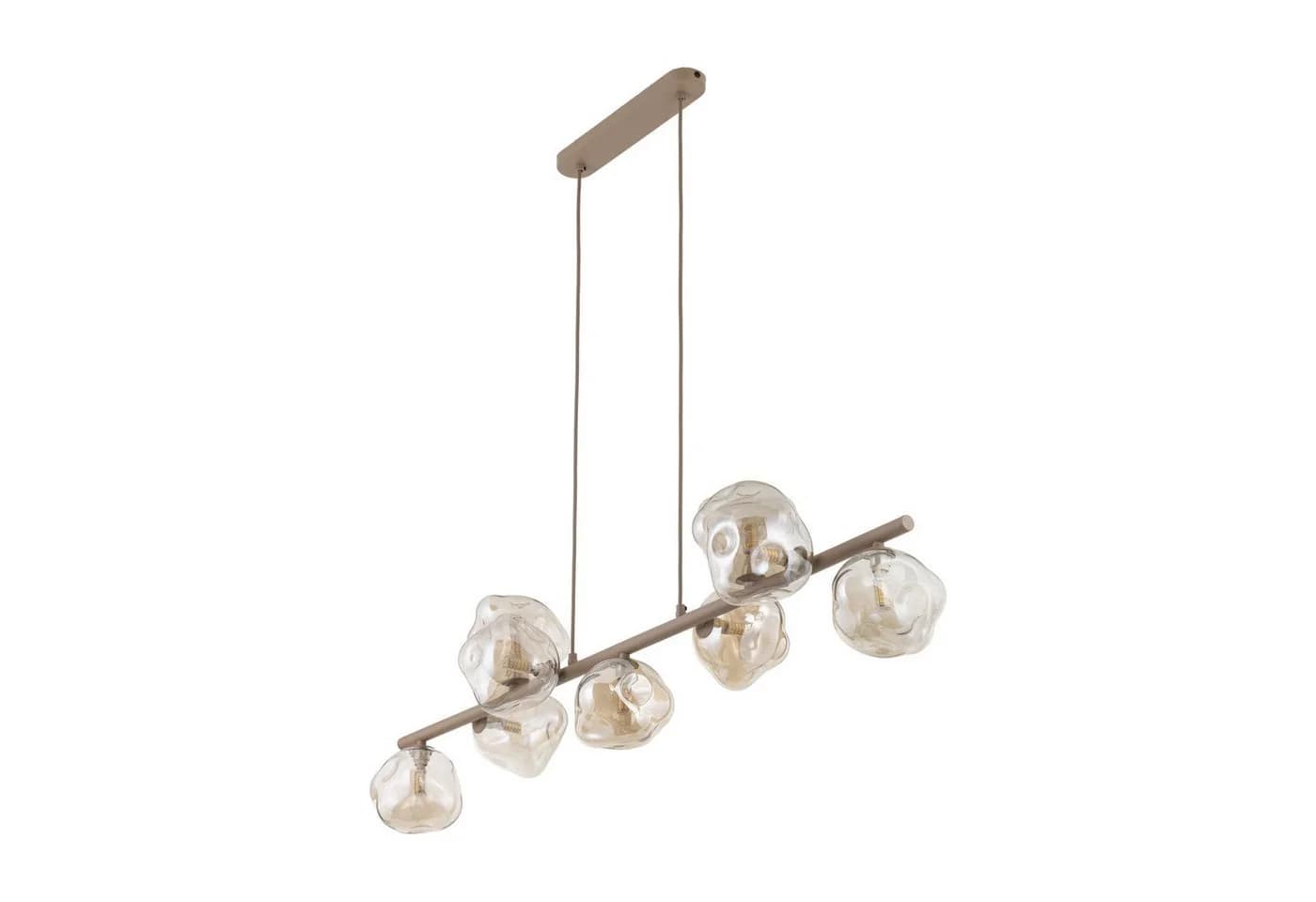 Licht-Erlebnisse Pendelleuchte UMERA Beige Cognac Modern - Bild 5