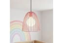 Licht-Erlebnisse Pendelleuchte NAVIK Rosa Metall Draht E27 Bild 1