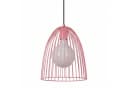 Licht-Erlebnisse Pendelleuchte NAVIK Rosa Metall Draht E27 Bild 3