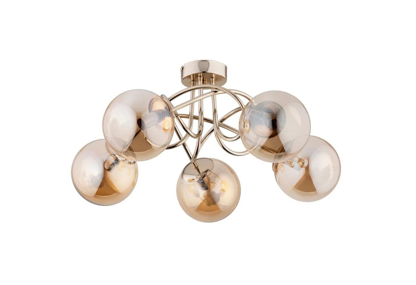 Licht-Erlebnisse Deckenleuchte BRIONI Gold Retro