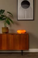 Licht-Erlebnisse Tischleuchte ZARIN Retro Schwarz Orange G9 Bild 5