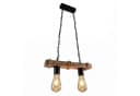 Licht-Erlebnisse Pendelleuchte LIRIEN Rustikal Schwarz/Braun Holz Metall Bild 2