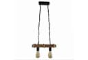 Licht-Erlebnisse Pendelleuchte LIRIEN Rustikal Schwarz/Braun Holz Metall Bild 4