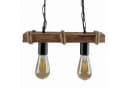 Licht-Erlebnisse Pendelleuchte LIRIEN Rustikal Schwarz/Braun Holz Metall Bild 5