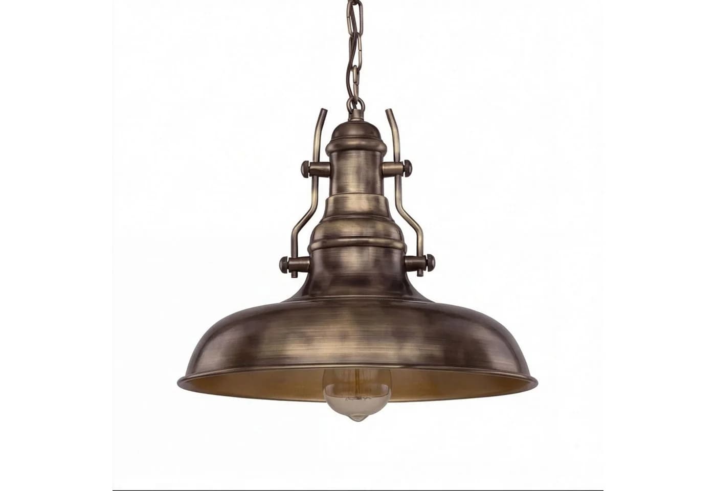 Licht-Erlebnisse Pendelleuchte NOLDEN E27 Kupfer Antik Industrial - Bild 3