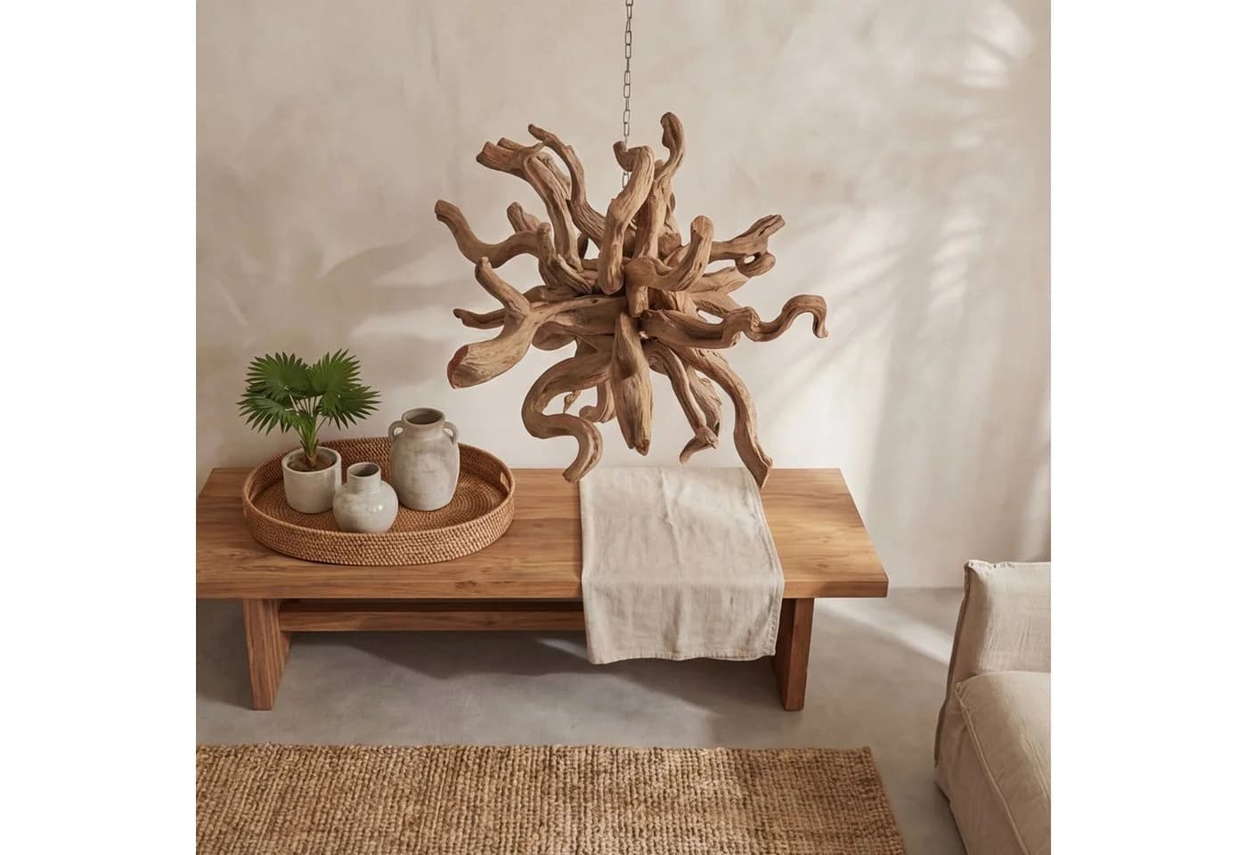 Licht-Erlebnisse Dekofigur BALI Wurzelholz Hänge-Skulptur Unikat - Bild 4