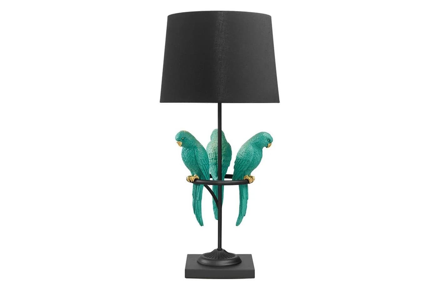 Licht-Erlebnisse Nachttischlampe ILARI Schwarz Türkis E27 Modern - Bild 2
