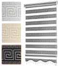 Bailena Doppelrollo mit Perlen Mäander Design Klemmfix Schwarz/Silber Bild 2