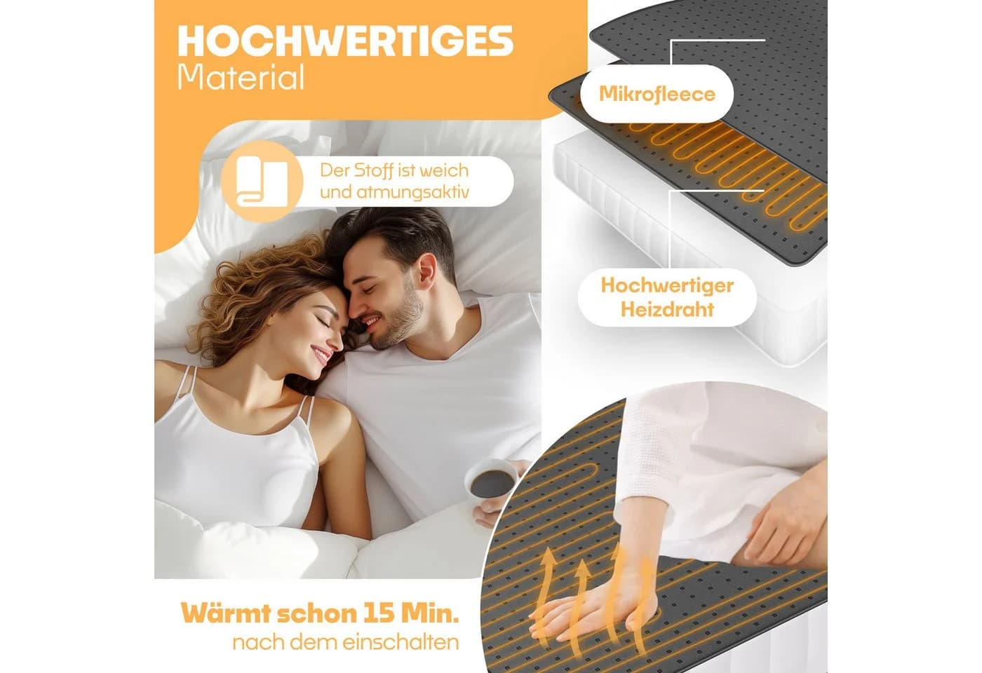 KESSER Wärmeunterbett mit Abschaltautomatik und Fernbedienung - Bild 5