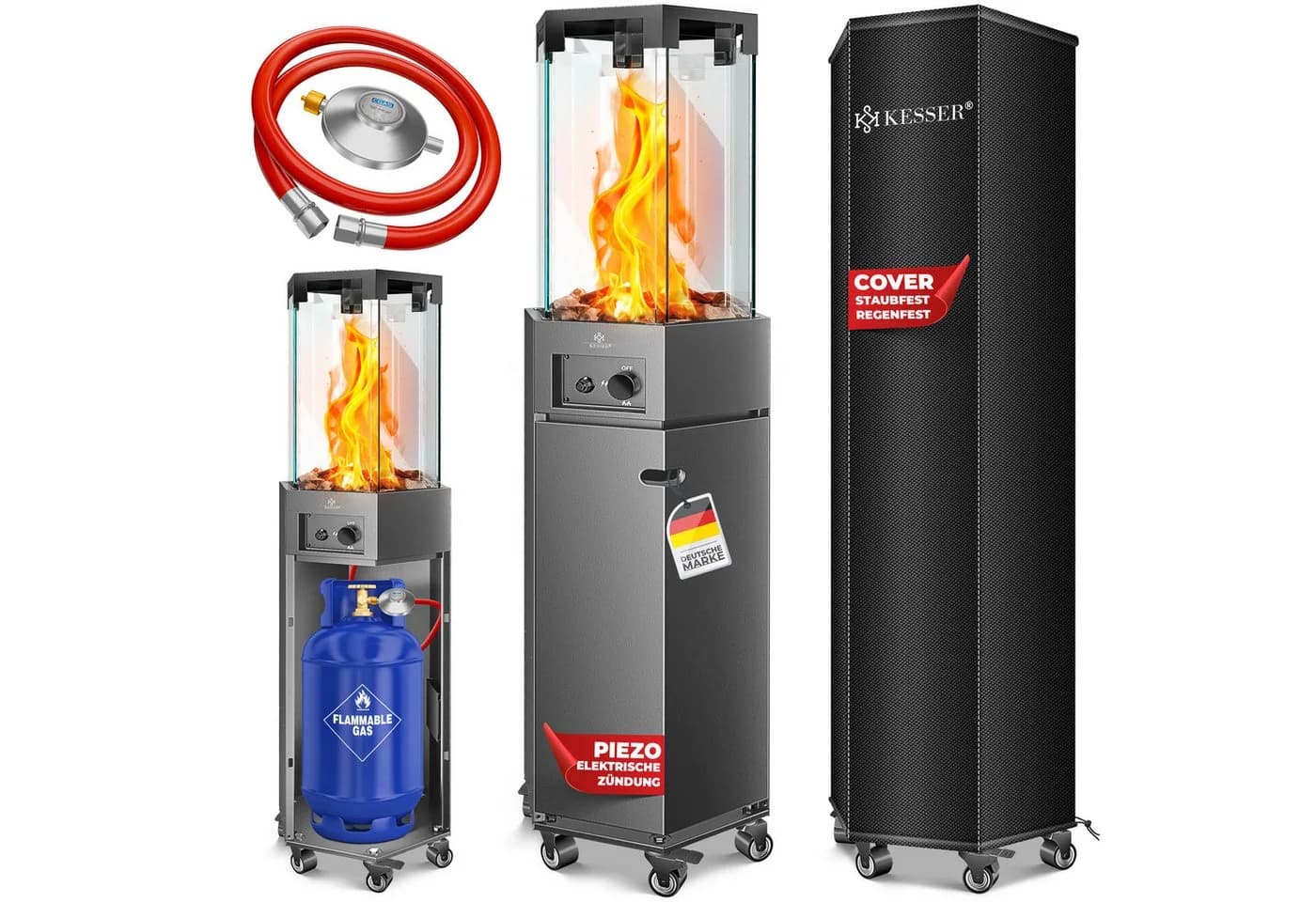 KESSER Gas-Heizstrahler Terrassenheizung Dunkelgrau - Bild 2