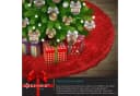 KESSER Weihnachtsbaumdecke Rot Kunstfell mit Klettverschluss Bild 4