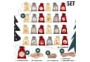 KESSER Adventskalender 24 Jutebeutel mit Klammern & Leinen Rot Bild 1