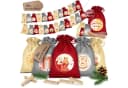 KESSER Adventskalender 24 Jutebeutel mit Klammern & Leinen Rot Bild 2