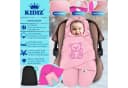 KIDIZ Baby Einschlagdecke Rosa Polyester mit Kapuze & Tasche Bild 1