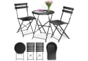 KESSER Bistroset 3-teilig Schwarz Metall Klappbar Bild 3
