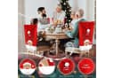 KESSER Weihnachtsstuhlüberzug Set 2er Rot Polyester Bild 5