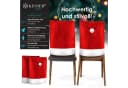 KESSER Premium Weihnachtsstuhlüberzug Set 2-tlg. Rot Polyester Bild 1