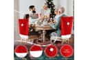 KESSER Premium Weihnachtsstuhlüberzug Set 2-tlg. Rot Polyester Bild 5