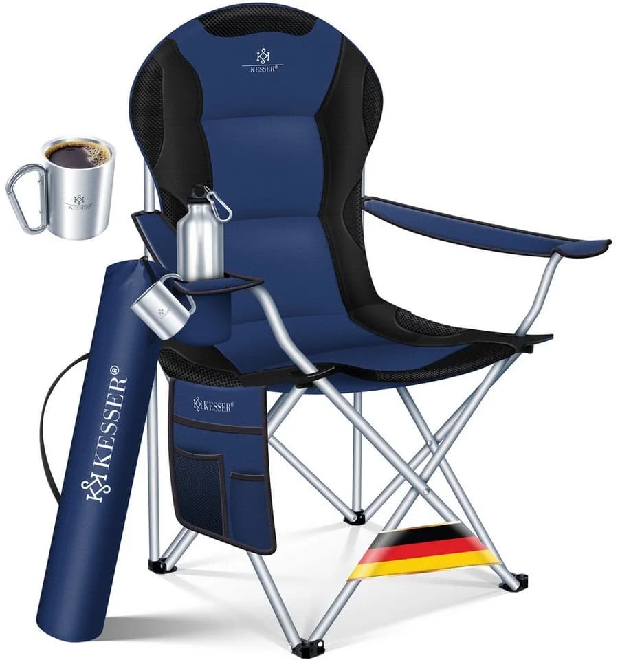 KESSER® Campingstuhl Faltbar 150kg Gepolstert mit Armlehnen - Bild 3