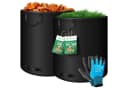KESSER Gartensack 500 l Schwarz 2-tlg. mit Handschuhe Bild 2