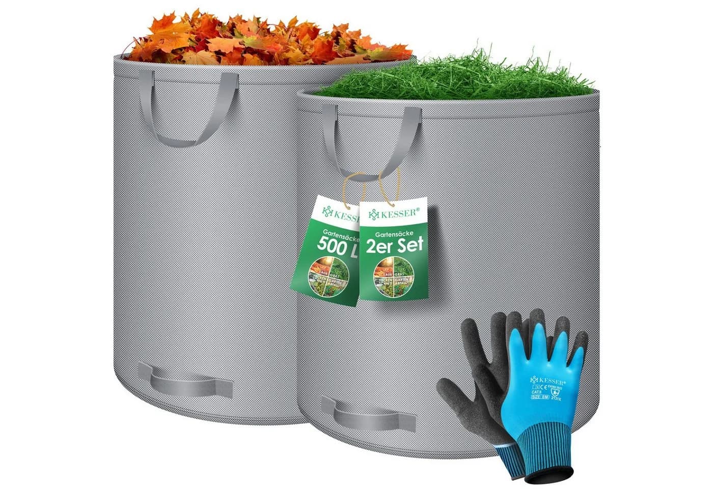 KESSER Gartensack Set 500 l Grau/Grün UV-beständig - Bild 2