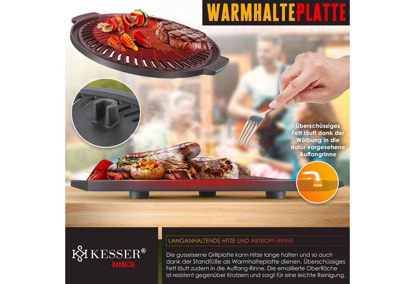 KESSER Raketenofen mit Grillpfanne aus Gusseisen und Tragetasche - Bild 4
