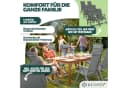 KESSER Gartenstuhl Hochlehner Aluminium Klappstuhl Anthrazit mit Kopfkissen Bild 2