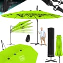 Doppelsonnenschirm aus Aluminium, Ampelfarbe, 460x270cm Bild 1
