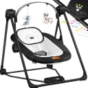 KIDIZ Babywippe Babyschaukel mit 5 Geschwindigkeiten & USB Bild 1
