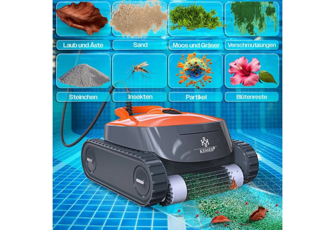 KESSER Poolroboter für Boden und Wand mit App-Funktion - Bild 4