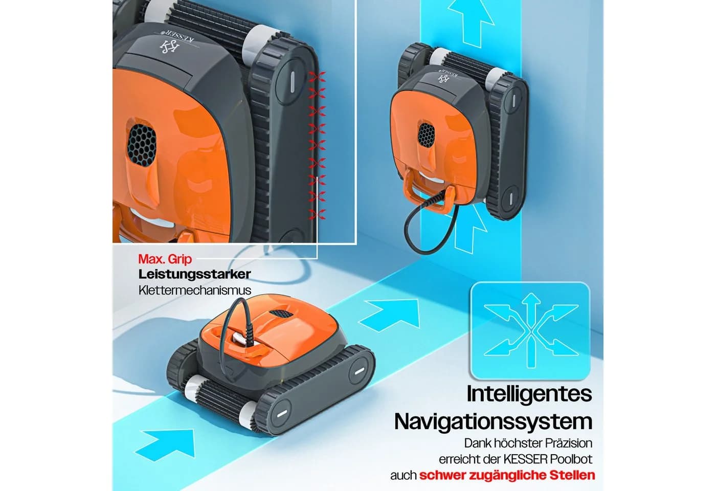 KESSER Poolroboter für Boden und Wand mit App-Funktion - Bild 5