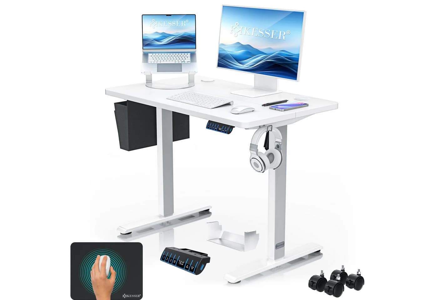 KESSER Schreibtisch, elektrischer & Höhenverstellbarer Computertisch für Home & Office - Bild 2