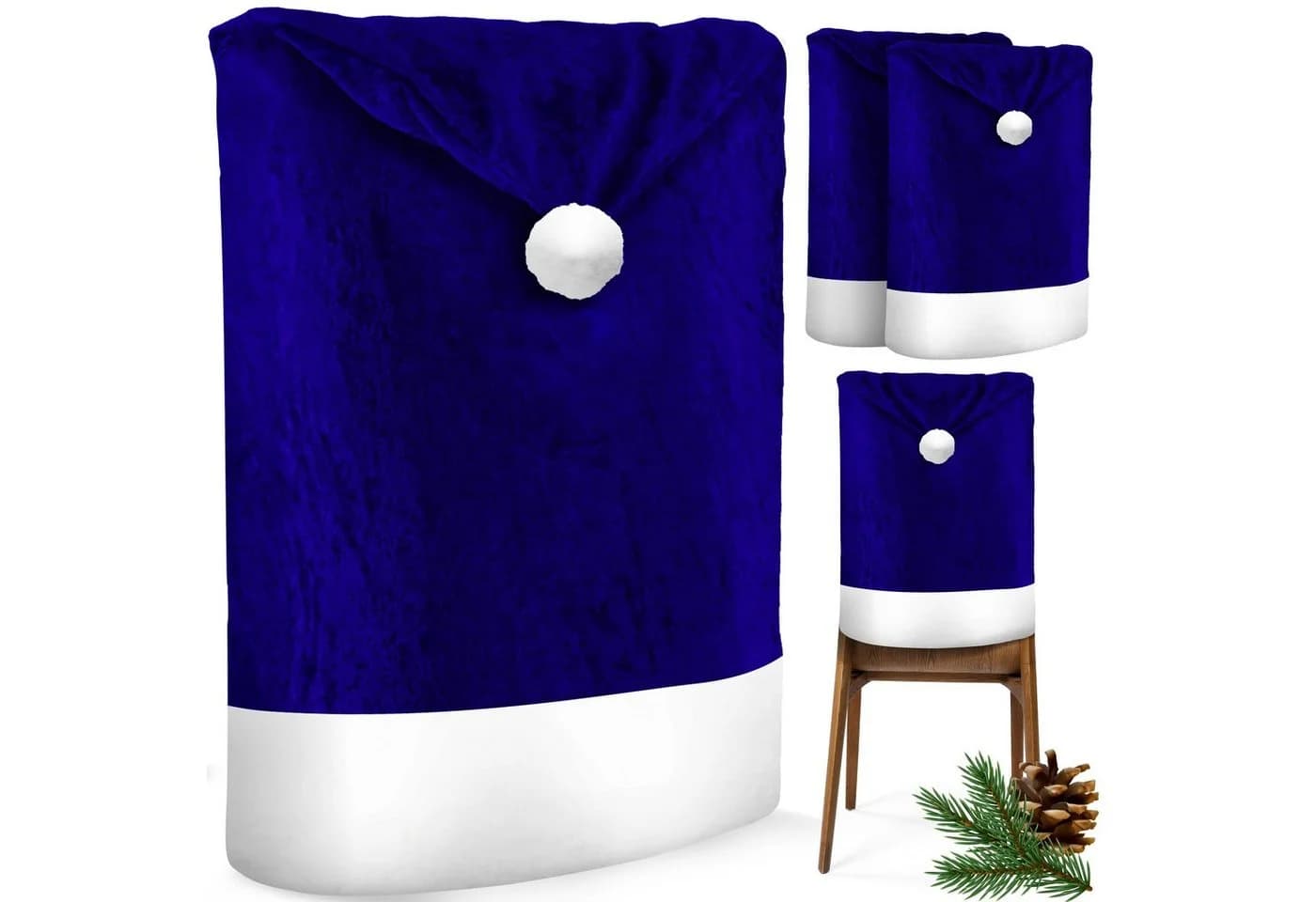 KESSER Premium Weihnachtsstuhlüberzug Set 2er Stuhlhussen Polyester - Bild 2