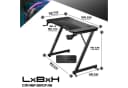 KESSER Gamingtisch, Gaming Schreibtisch mit Getränkehalter Ergonomischer Gamer Tisch Bild 4