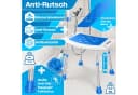 KESSER Badhocker Duschhocker höhenverstellbar weiß/blau Bild 1