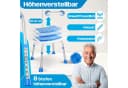 KESSER Badhocker Duschhocker höhenverstellbar weiß/blau Bild 3